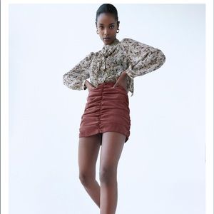 ZARA Draped Mini Skirt